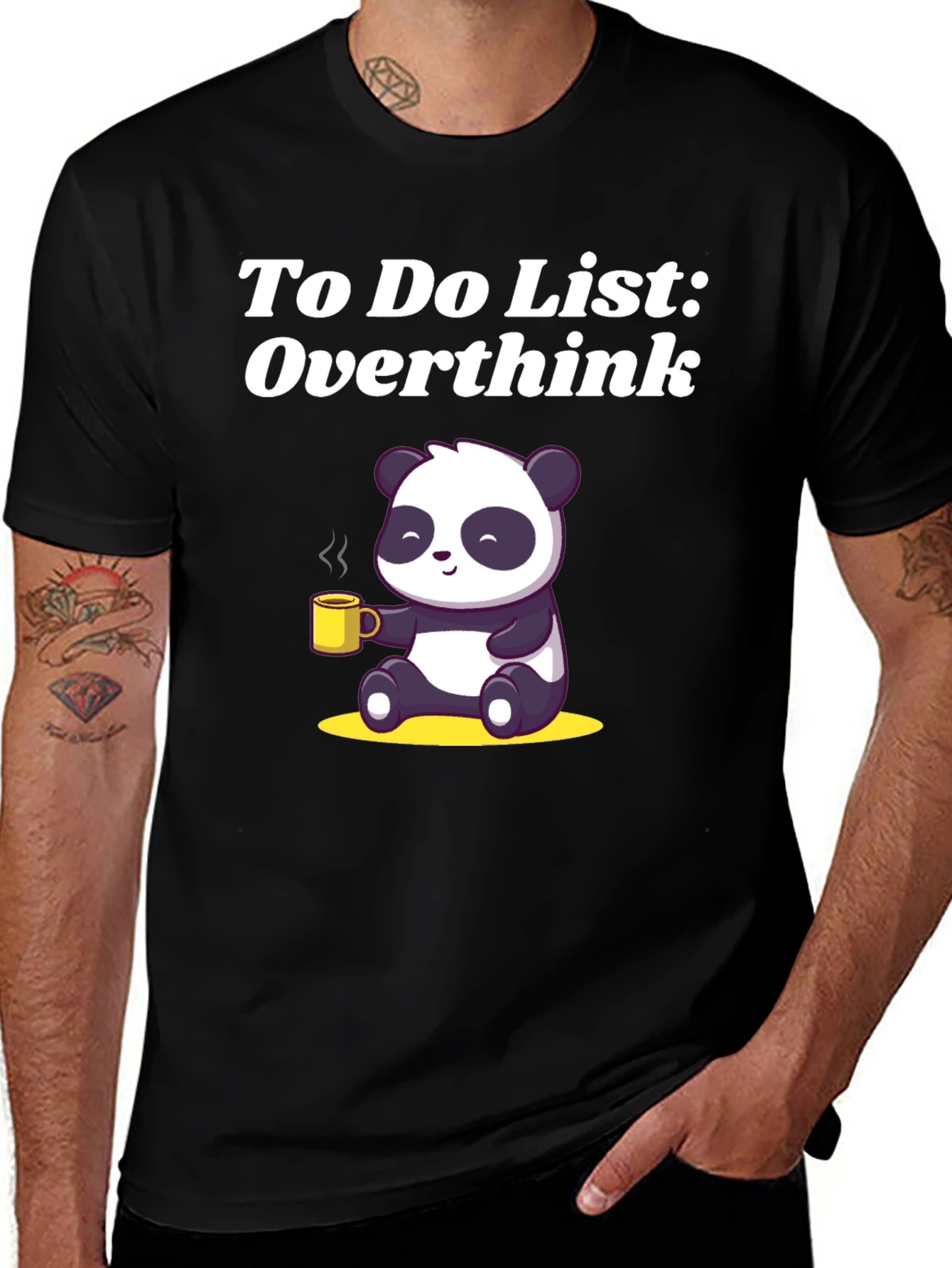 Overthink Panda T-Shirt - Funny & Relatable