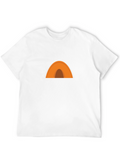 Orange Tent Graphic Black T-Shirt
