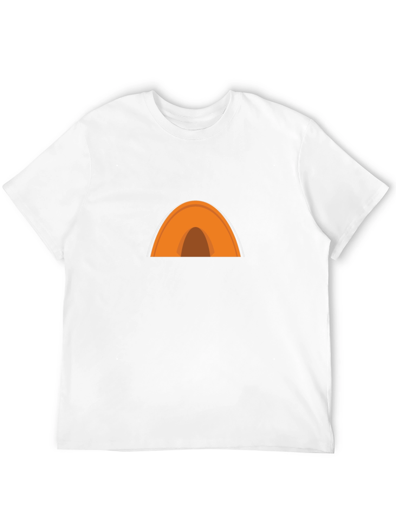 Orange Tent Graphic Black T-Shirt