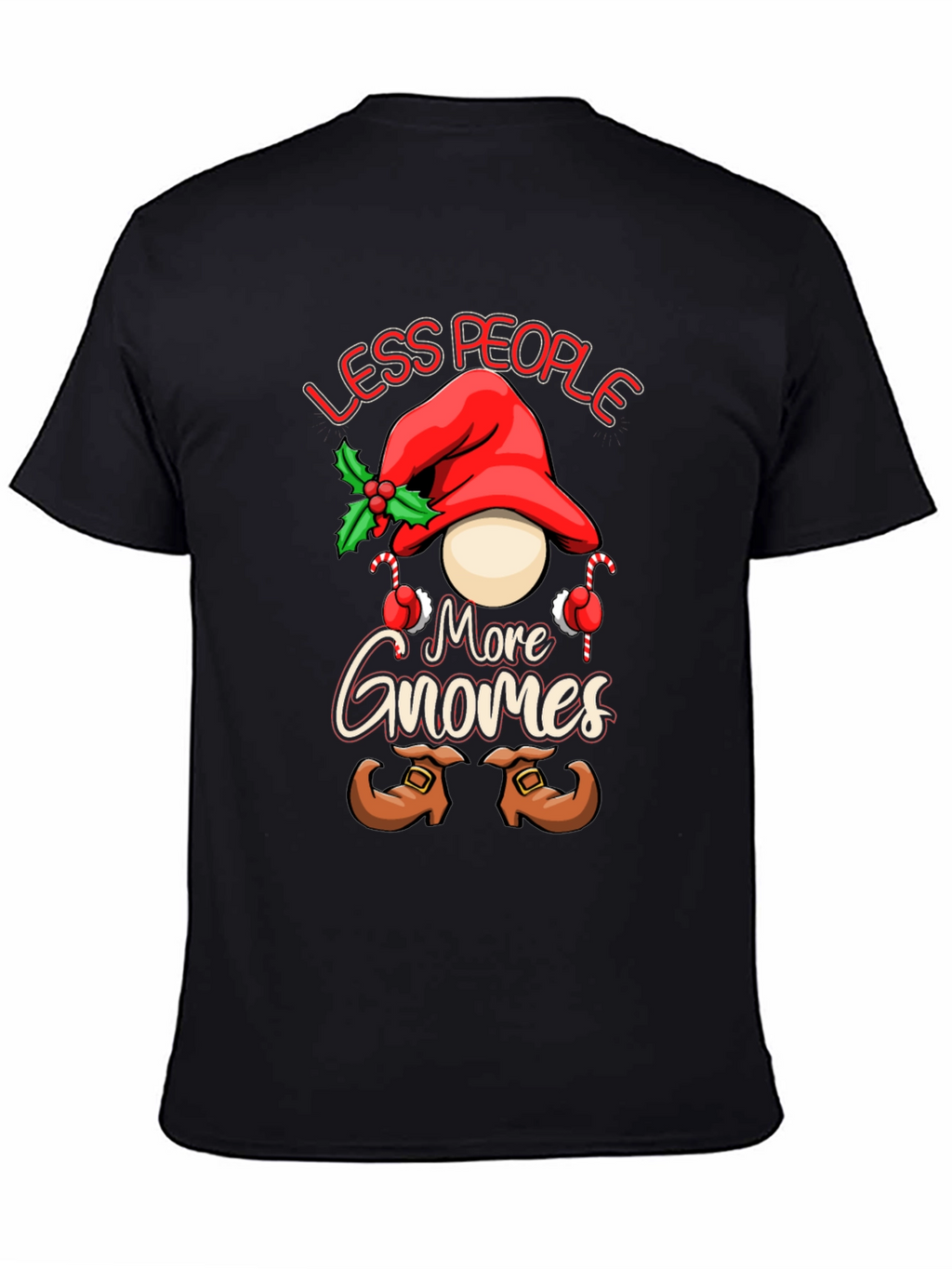 Less People More Gnomes Christmas T-Shirt