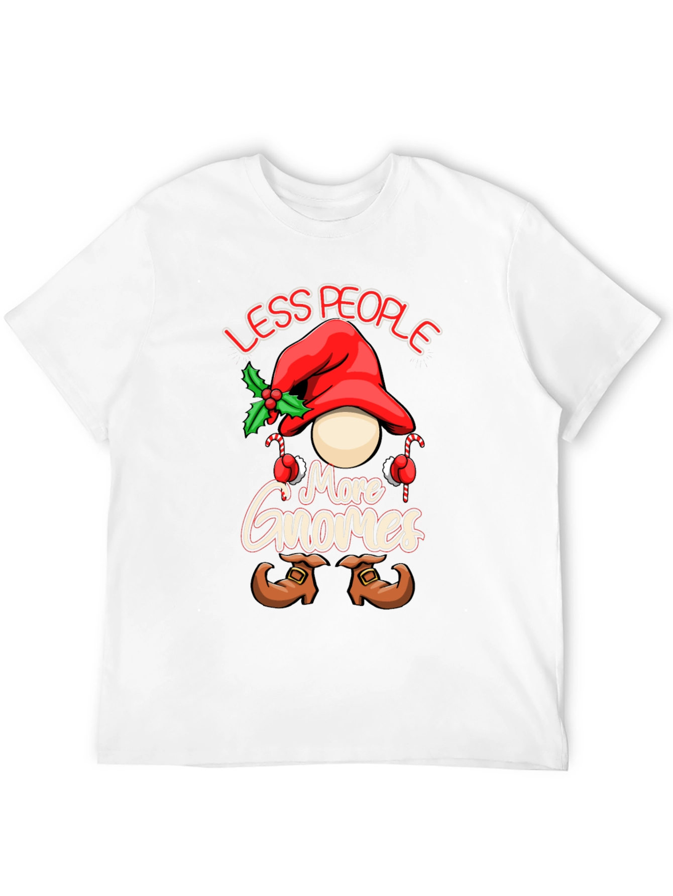 Less People More Gnomes Christmas T-Shirt