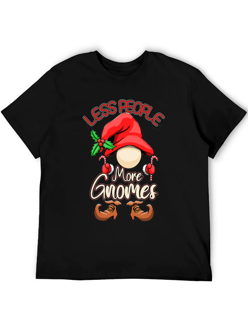 Less People More Gnomes Christmas T-Shirt