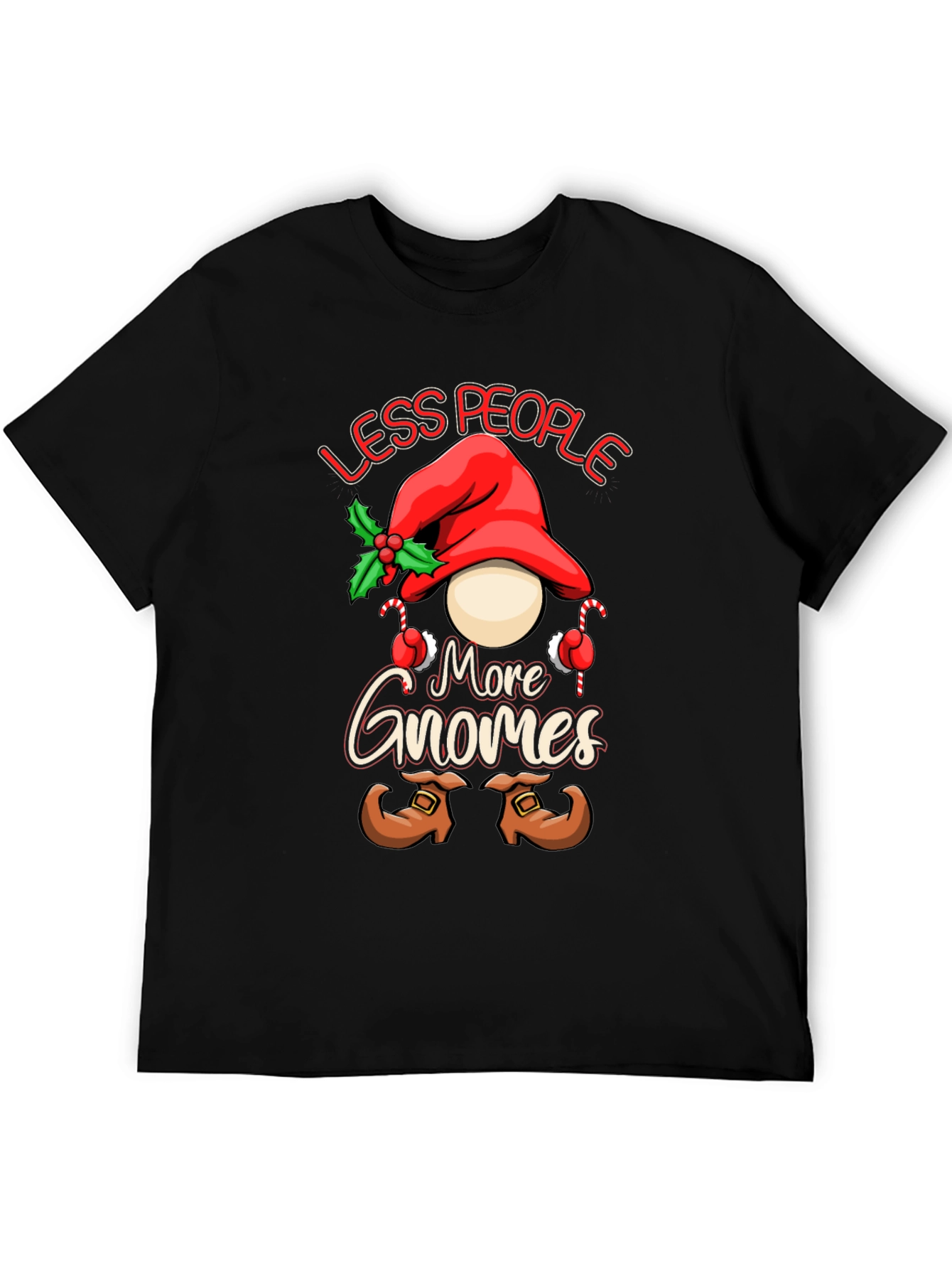 Less People More Gnomes Christmas T-Shirt