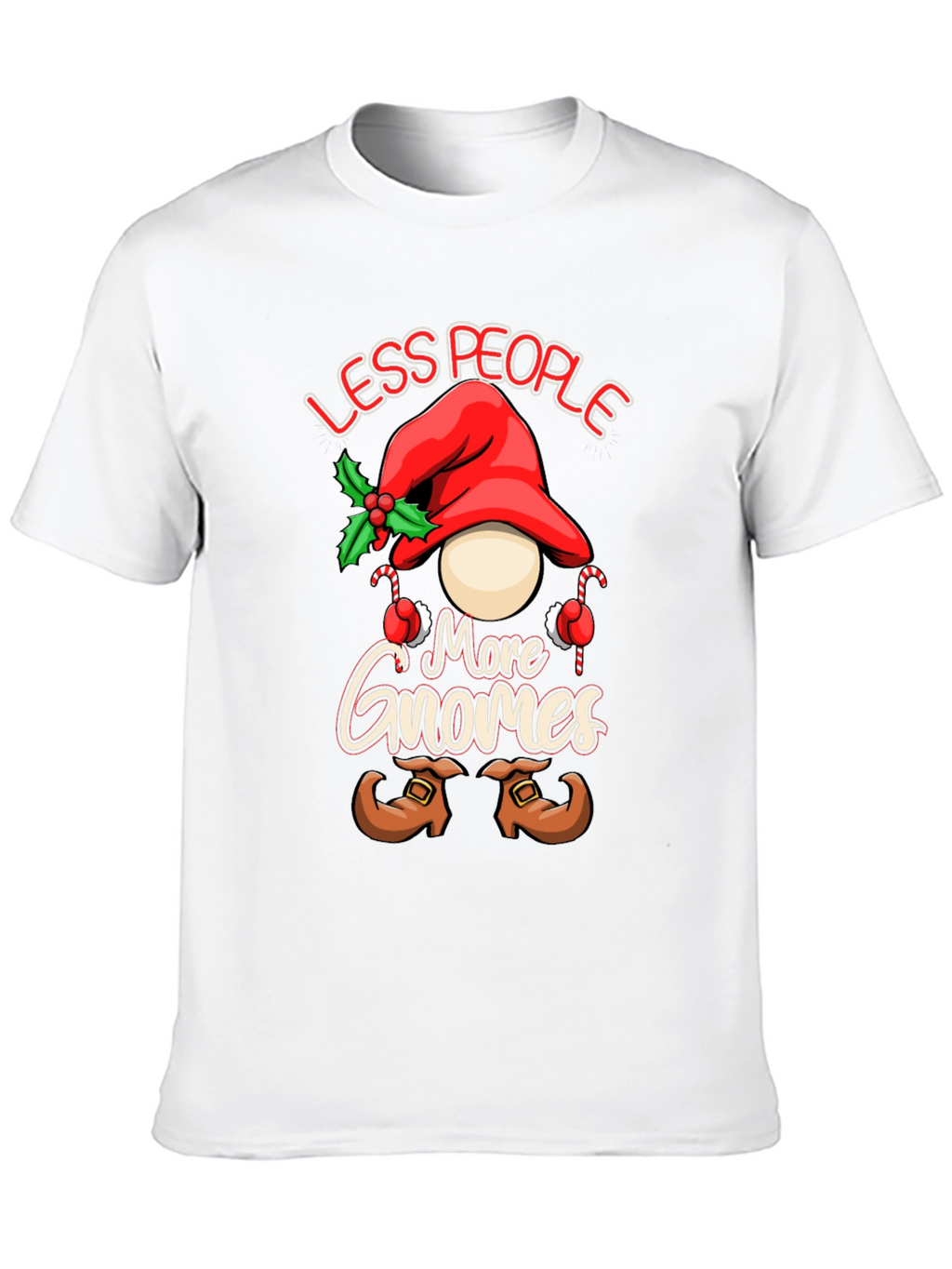 Less People More Gnomes Christmas T-Shirt