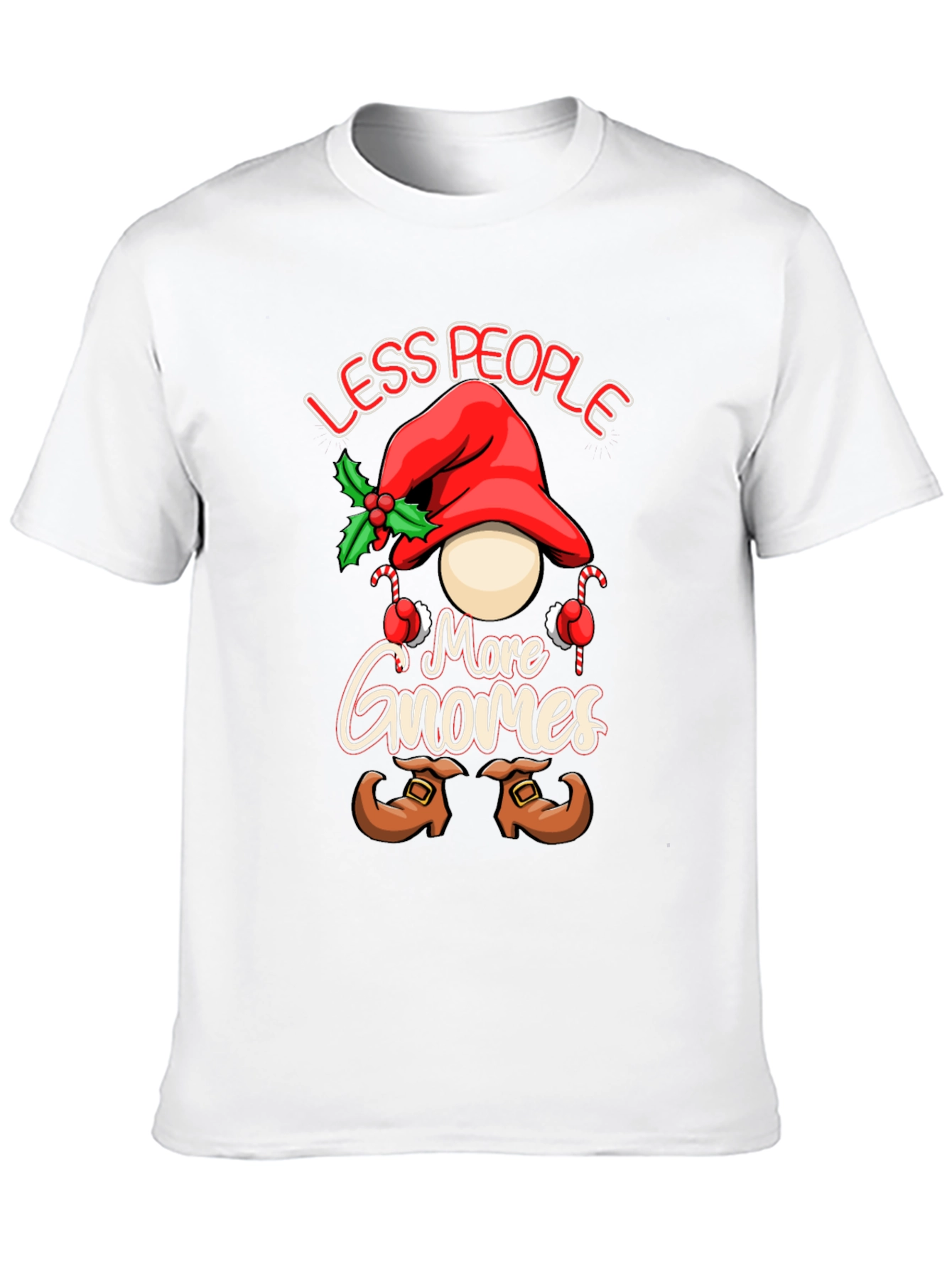 Less People More Gnomes Christmas T-Shirt
