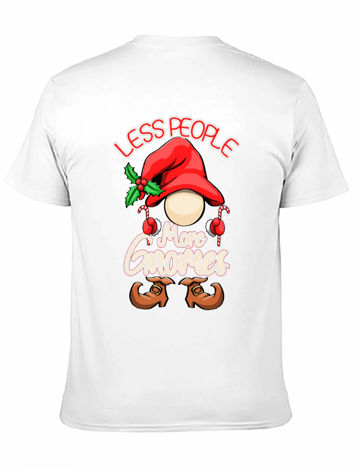 Less People More Gnomes Christmas T-Shirt