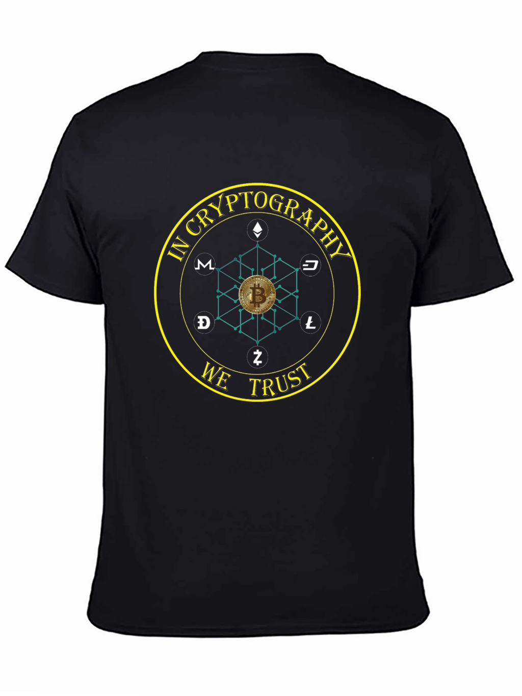 Crypto T-Shirt: In Cryptography We Trust Bitcoin Tee