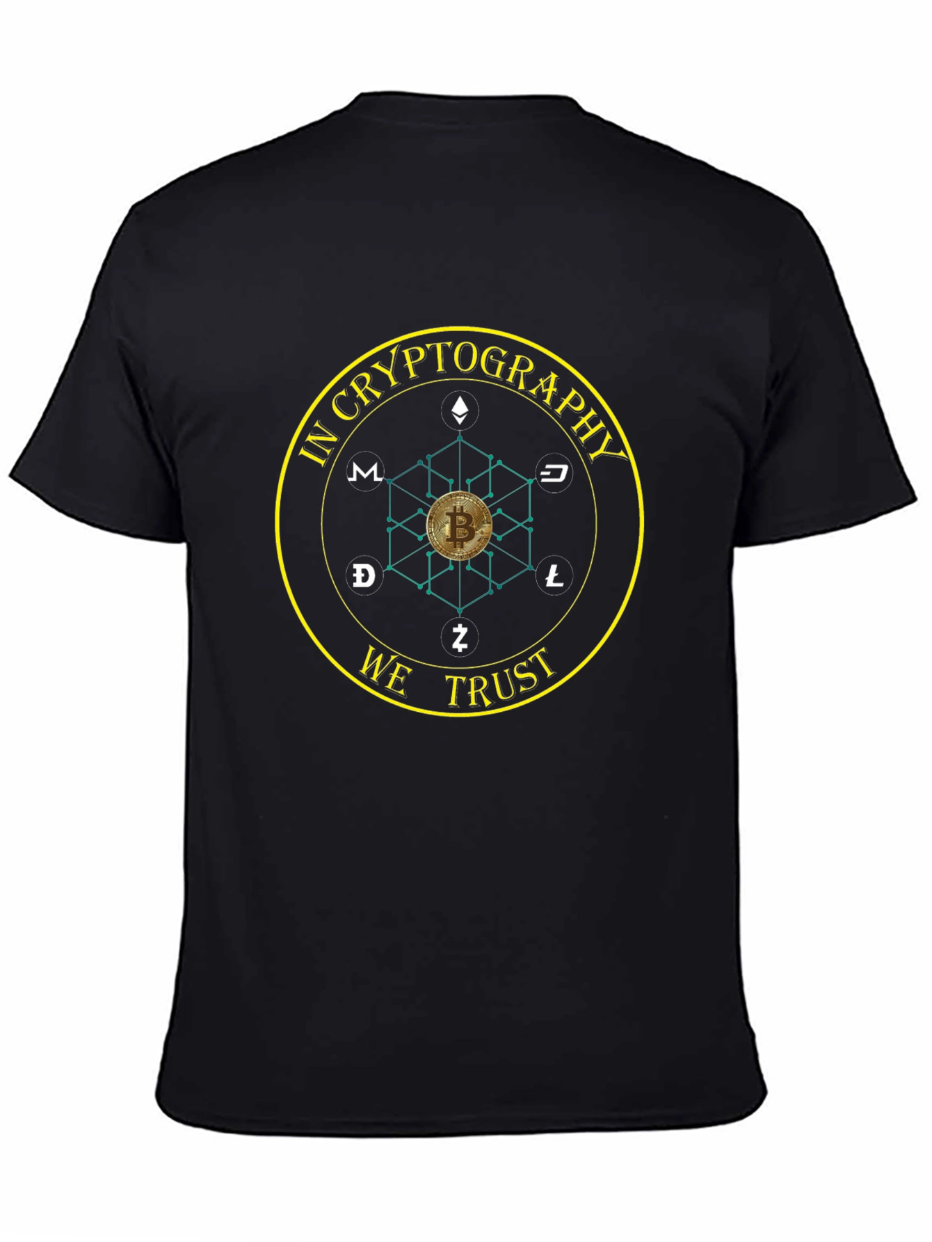 Crypto T-Shirt: In Cryptography We Trust Bitcoin Tee