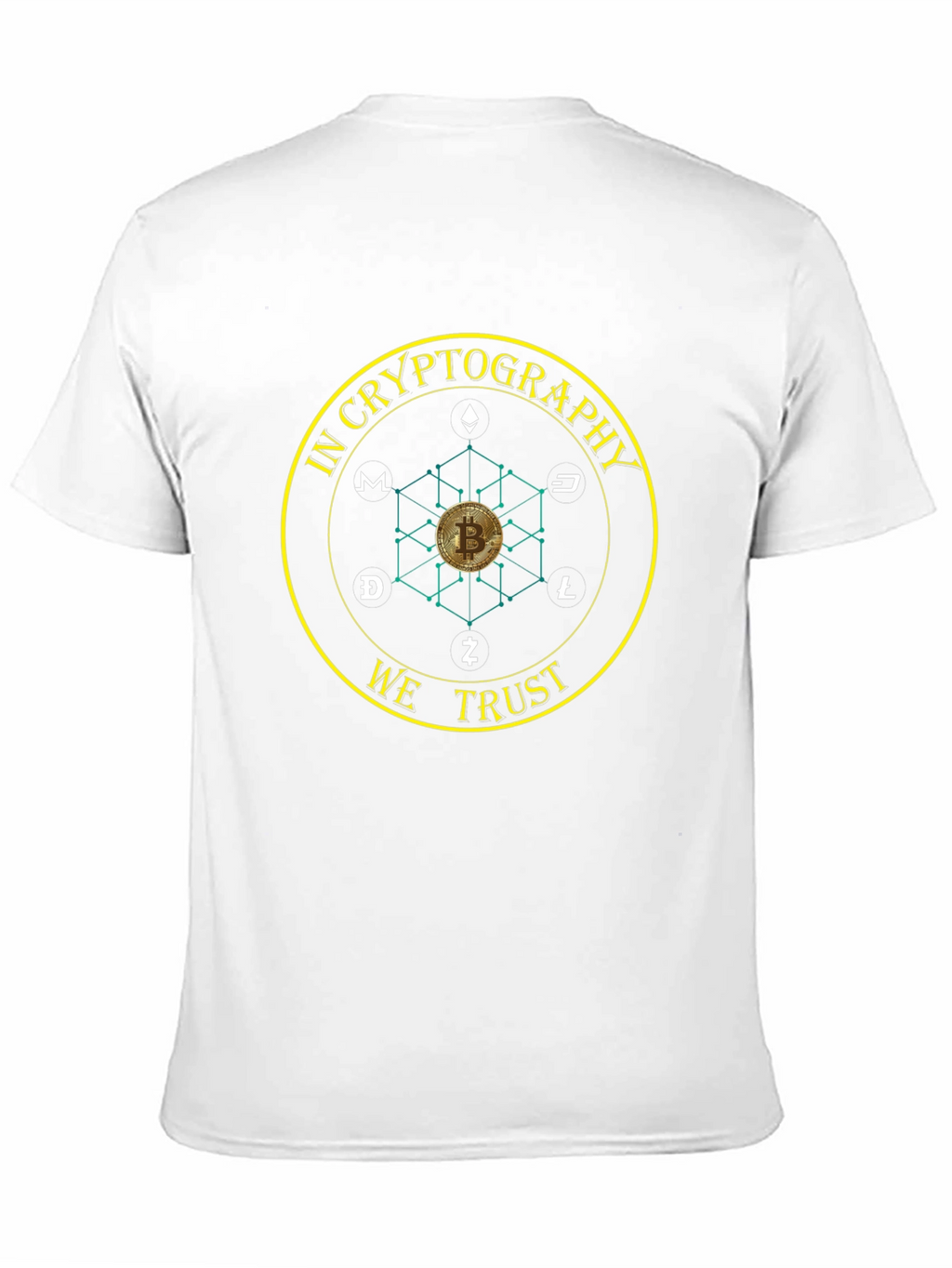 Crypto T-Shirt: In Cryptography We Trust Bitcoin Tee