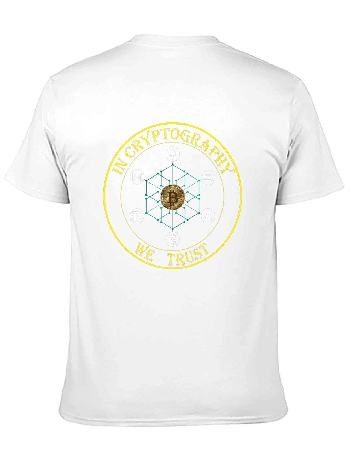 Crypto T-Shirt: In Cryptography We Trust Bitcoin Tee