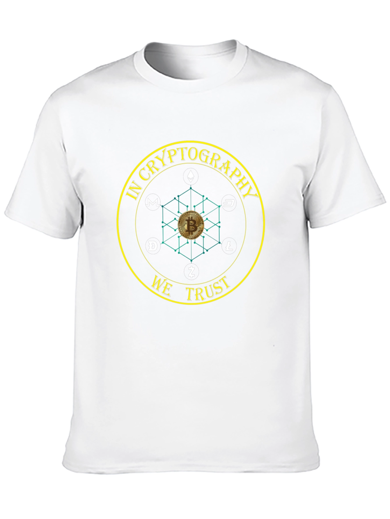 Crypto T-Shirt: In Cryptography We Trust Bitcoin Tee