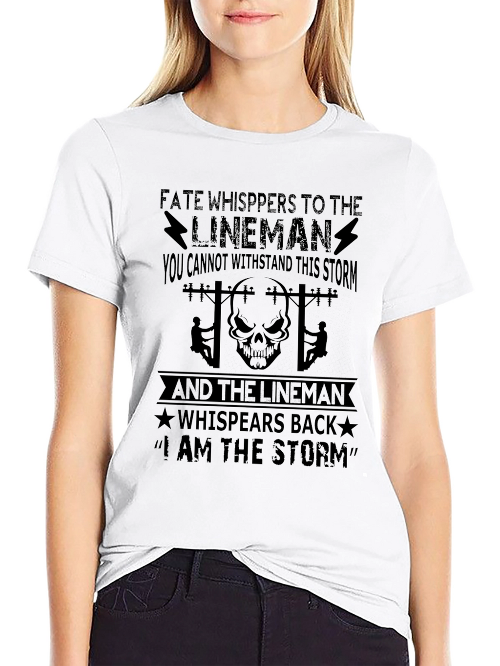 Lineman I Am The Storm T-Shirt - Black