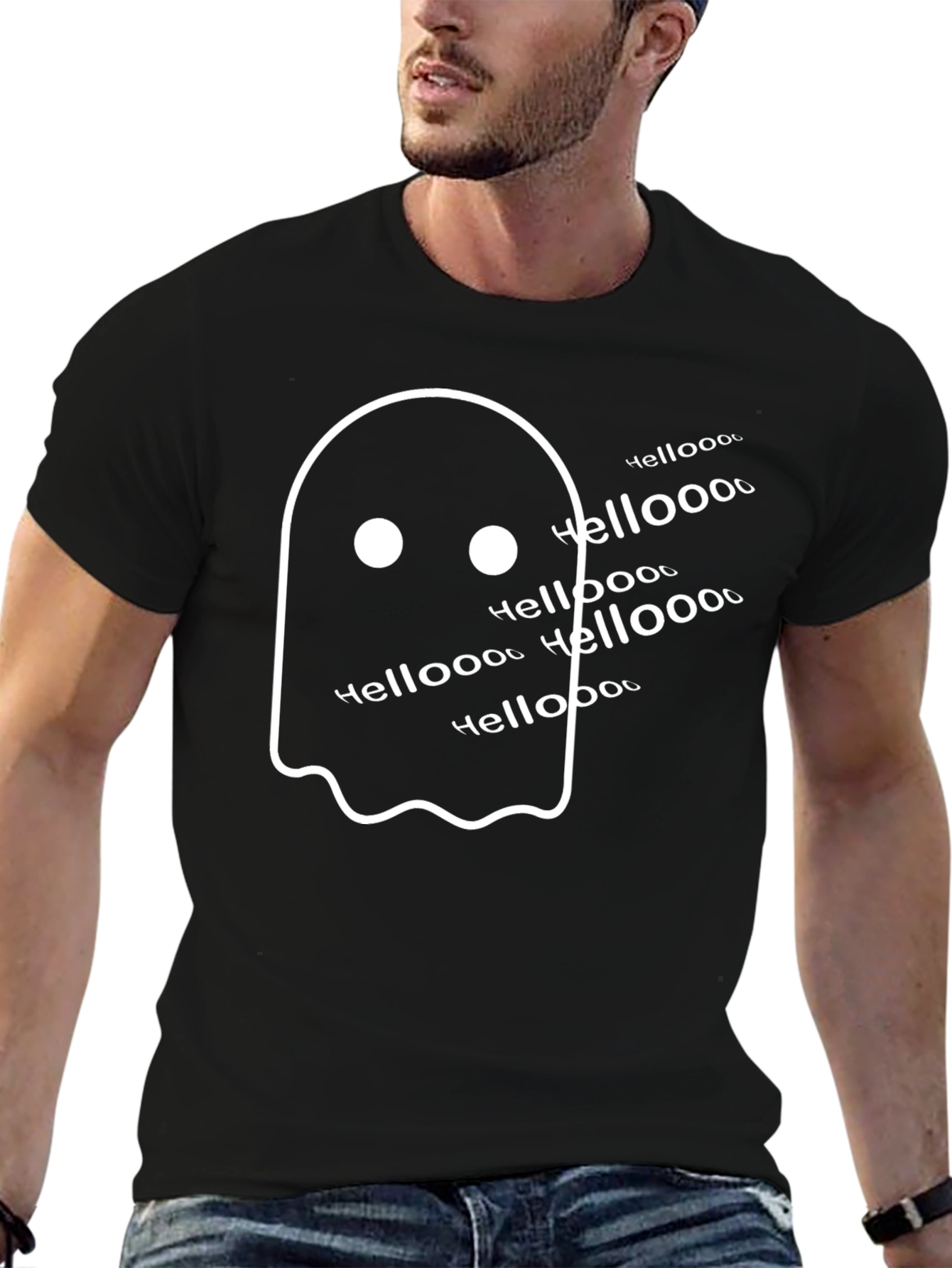 Spooky Ghost Tee - Helloooo! Halloween T-Shirt