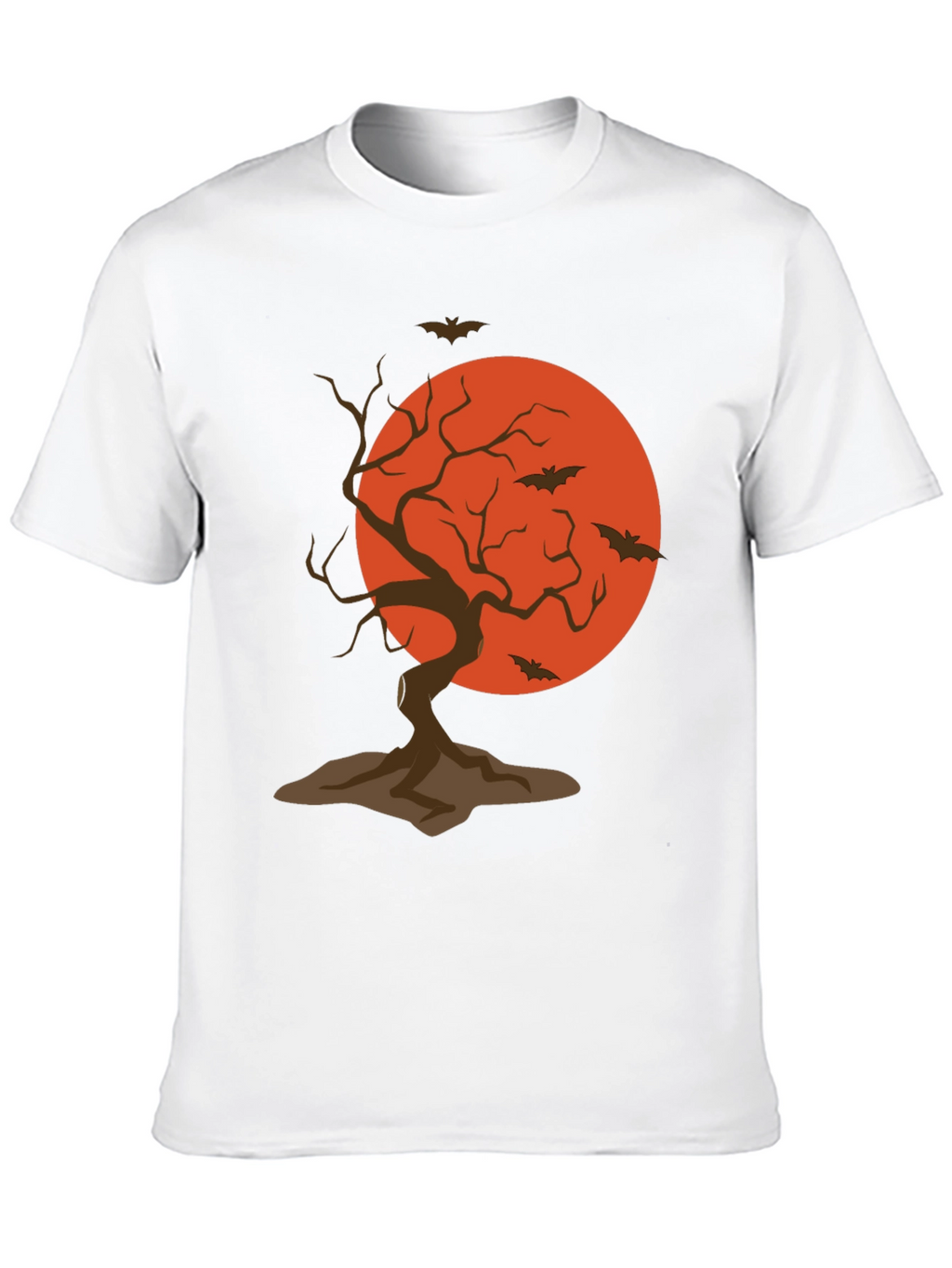 Halloween Tree and Bats Graphic T-Shirt