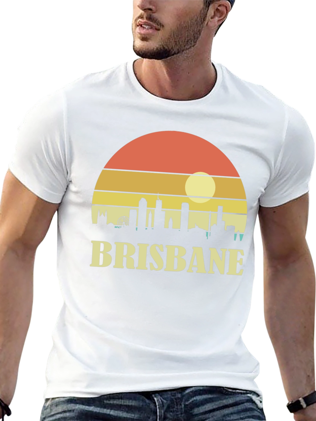Brisbane Skyline Sunset Graphic Tee