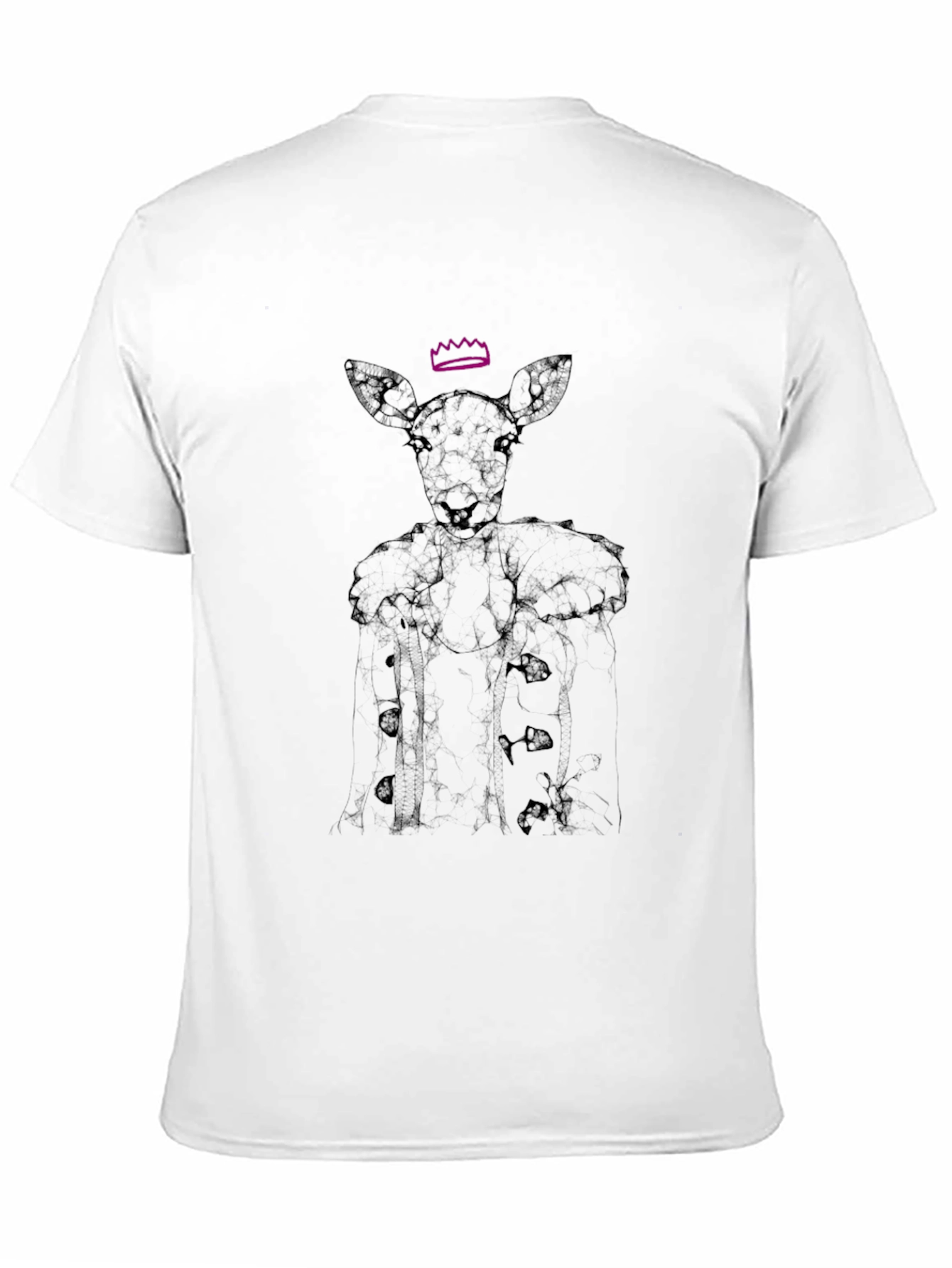 Deer Queen Graphic T-Shirt - Black Unique Design