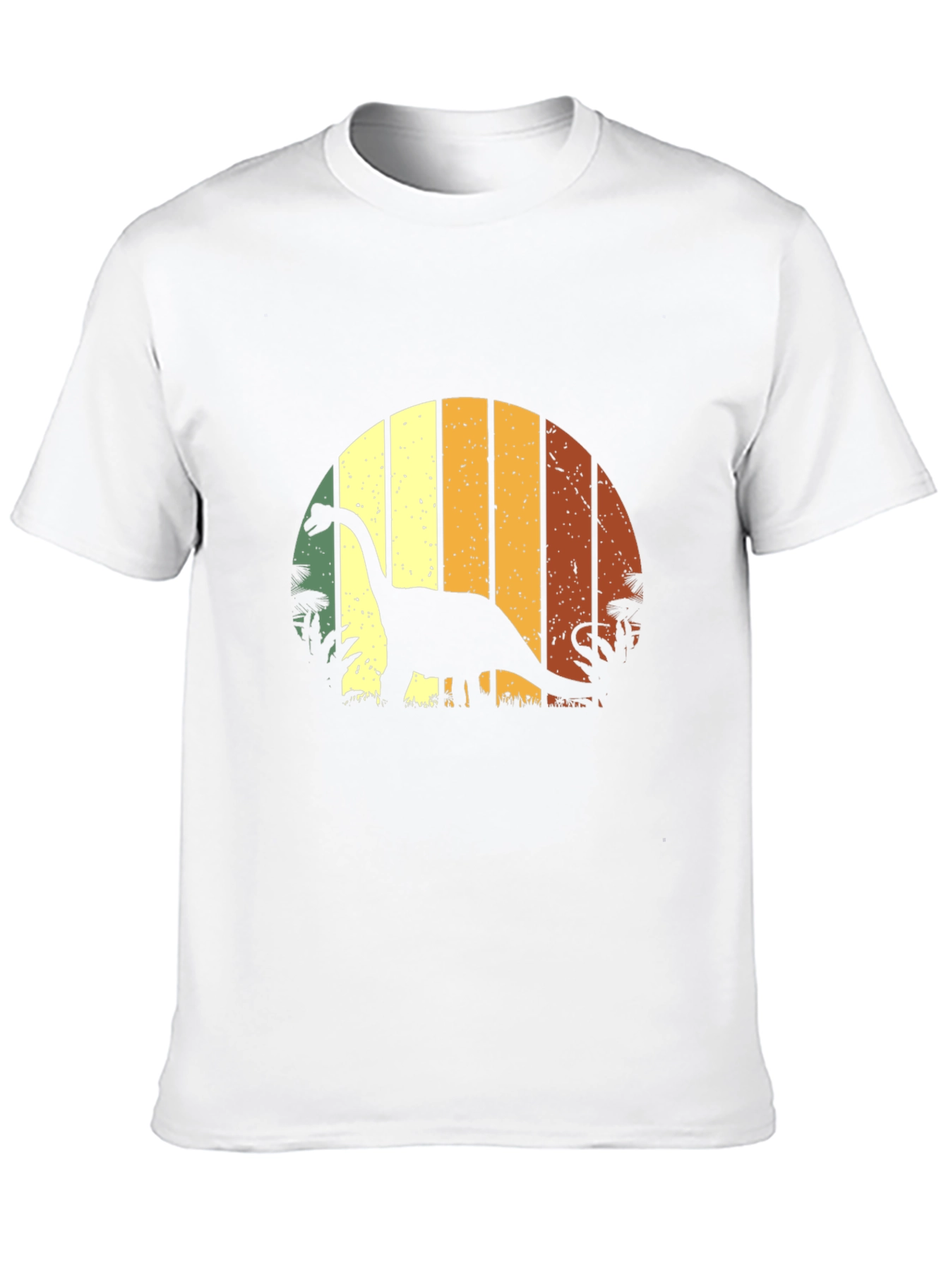 Retro Dinosaur Sunset Graphic T-Shirt