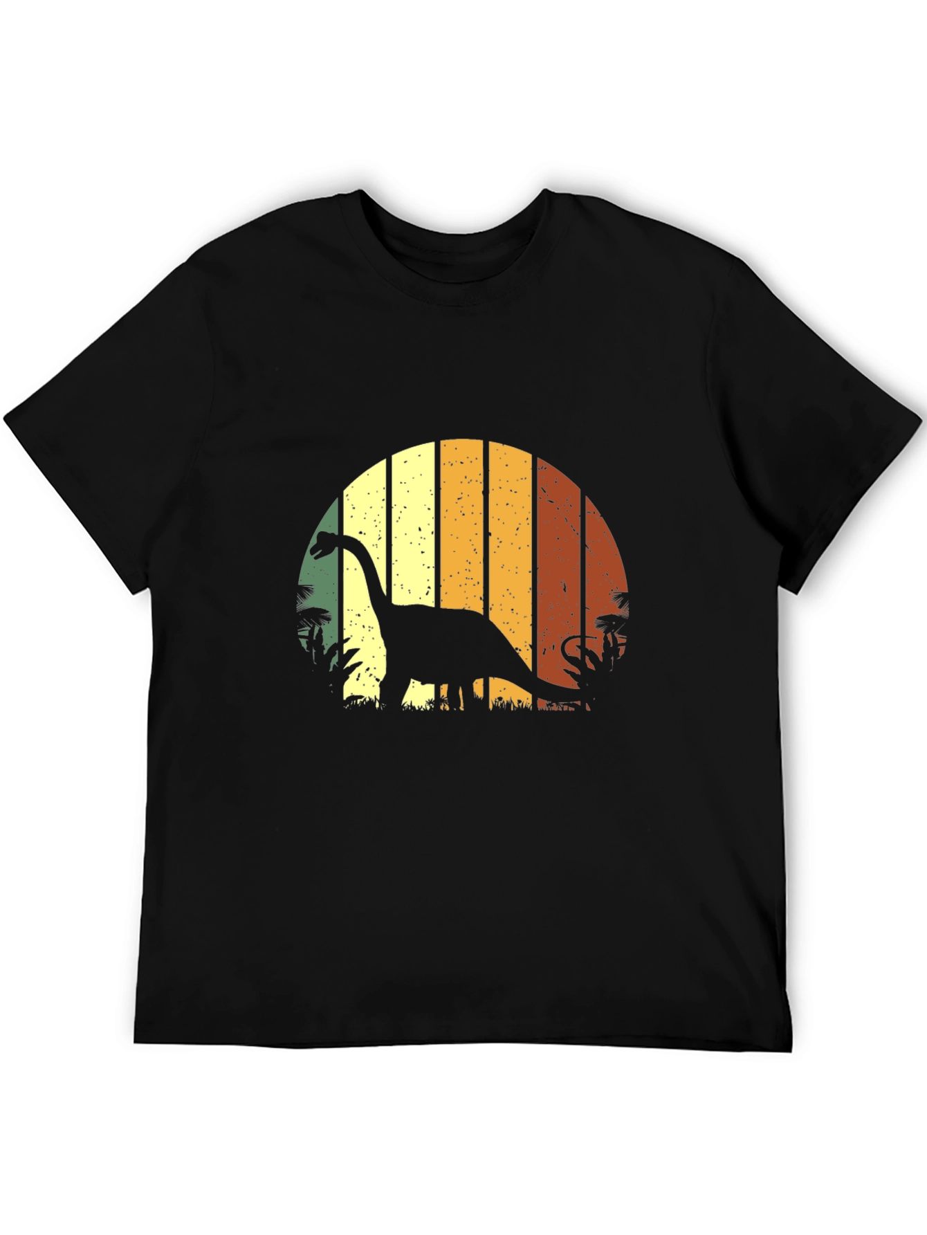 Retro Dinosaur Sunset Graphic T-Shirt