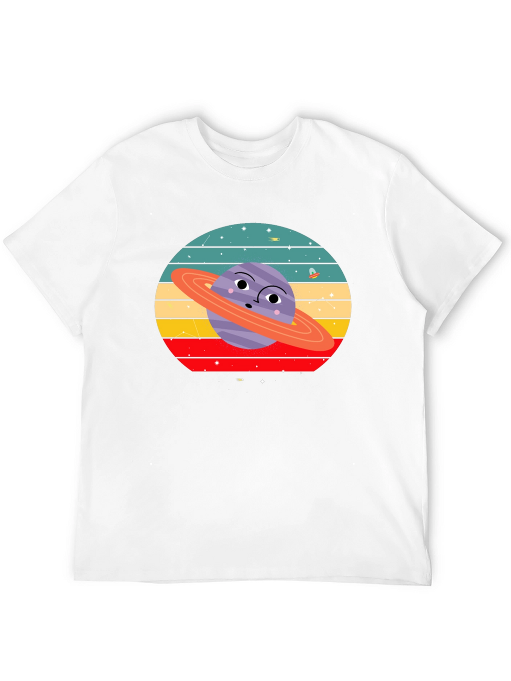 Retro Saturn Graphic Tee - Unique Planet Design