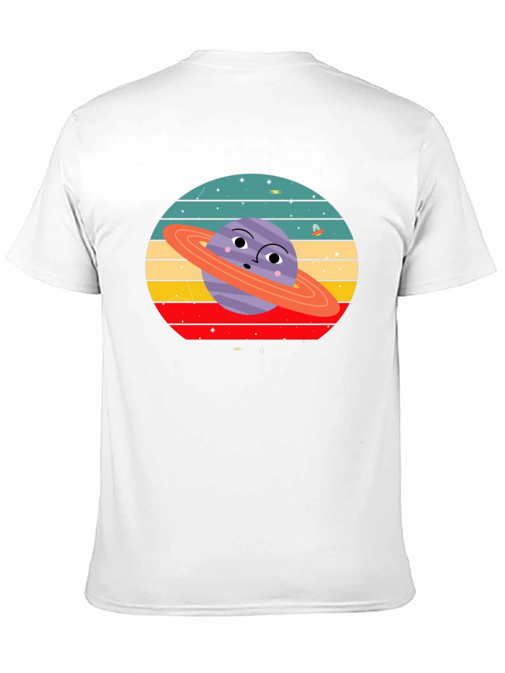 Retro Saturn Graphic Tee - Unique Planet Design