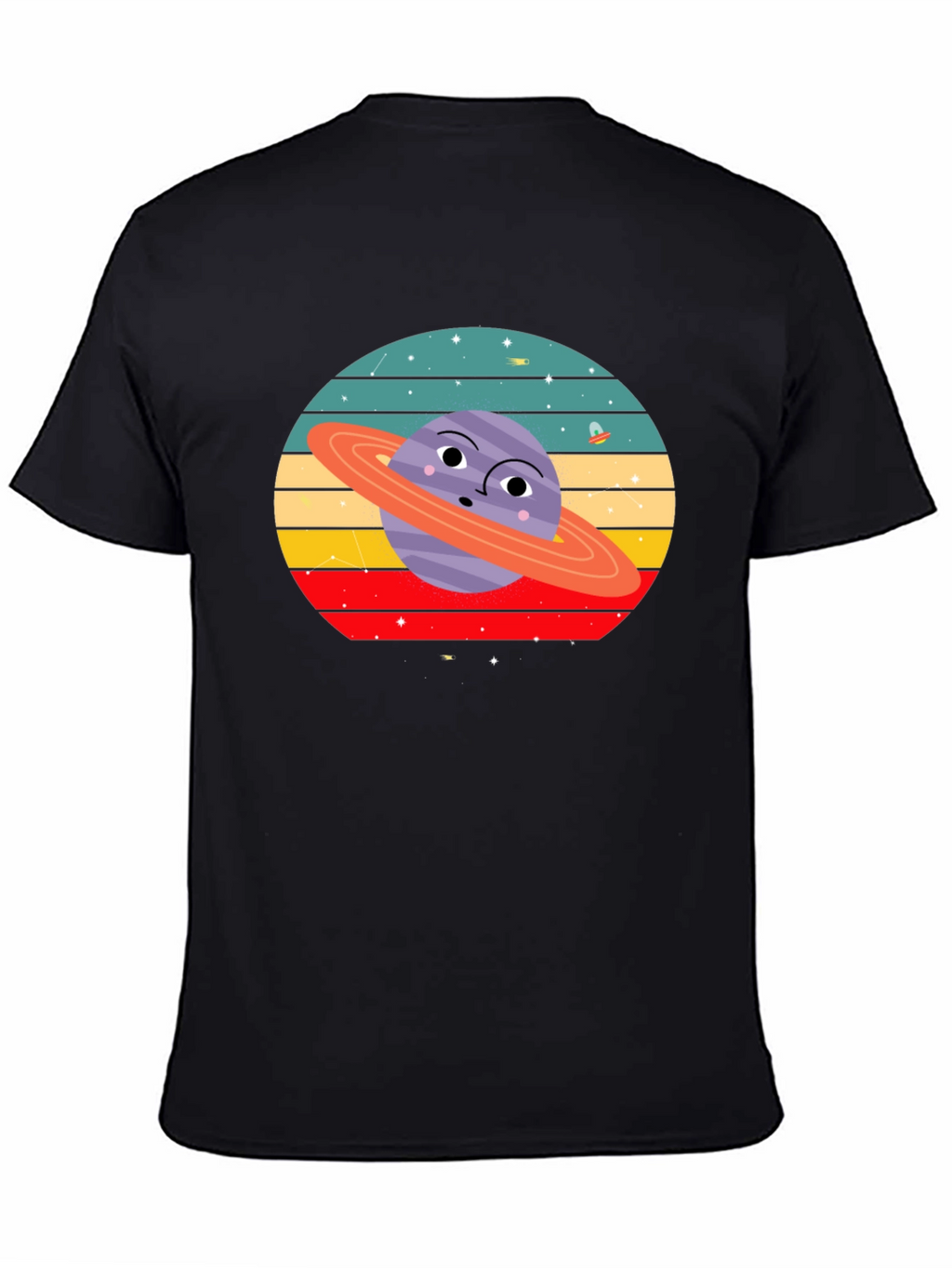 Retro Saturn Graphic Tee - Unique Planet Design