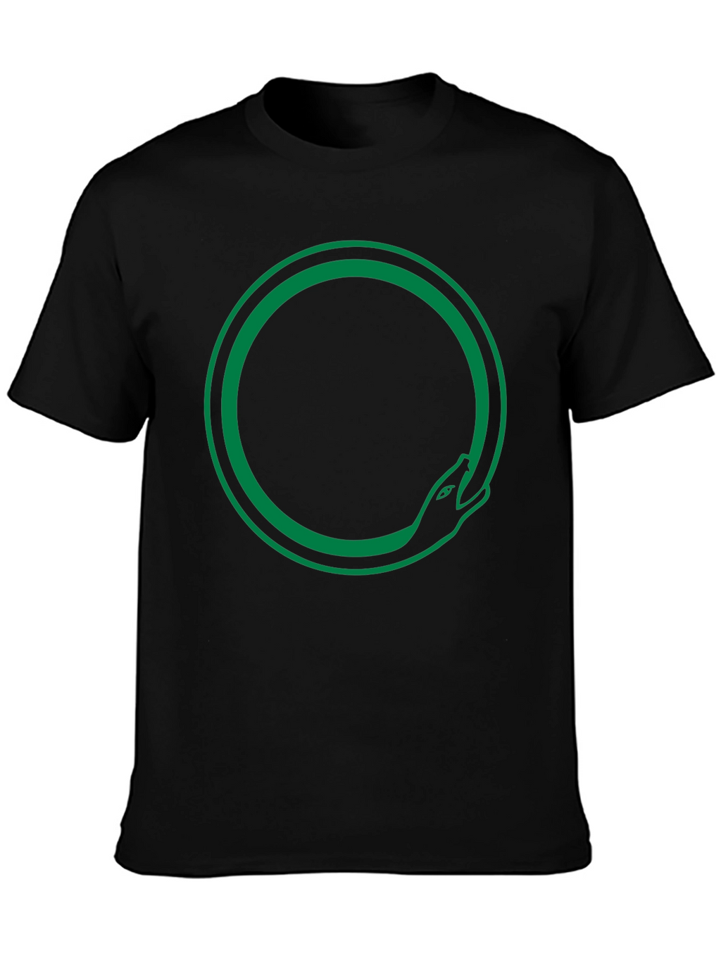 Ouroboros Snake Circle T-Shirt - Black