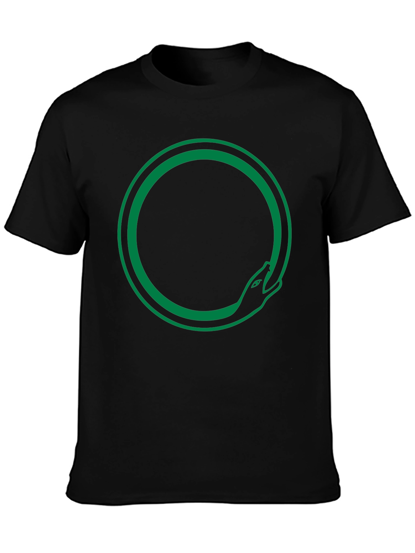 Ouroboros Snake Circle T-Shirt - Black