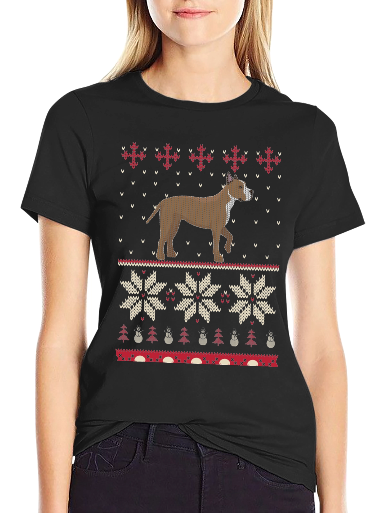 Dog Breed Holiday Ugly Sweater T-Shirt