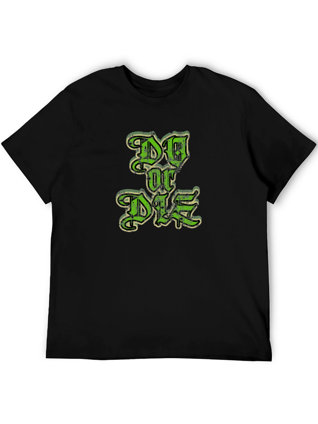 Do or Die Graphic Print Black T-Shirt