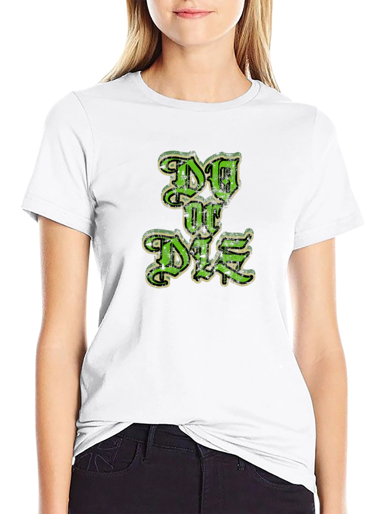 Do or Die Graphic Print Black T-Shirt