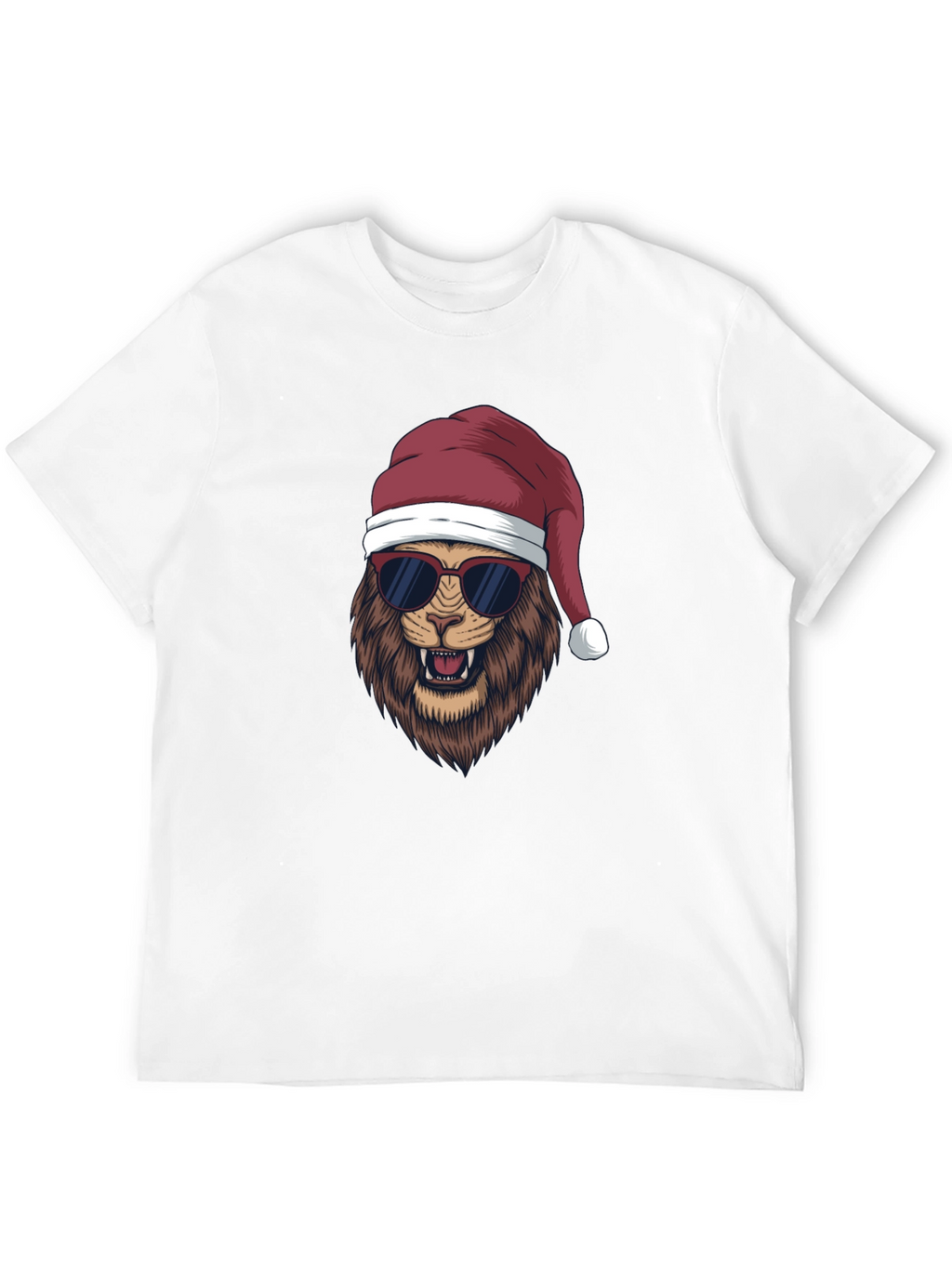 Cool Lion Christmas T-Shirt - Holiday Style