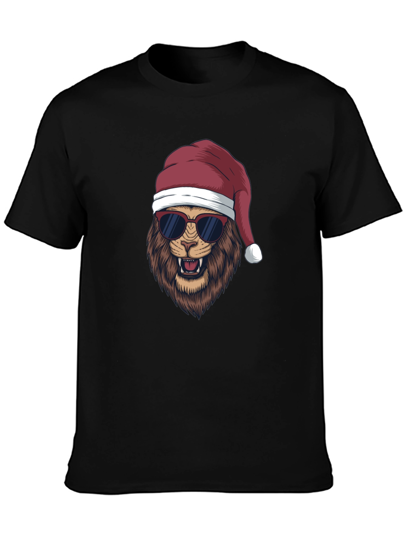 Cool Lion Christmas T-Shirt - Holiday Style