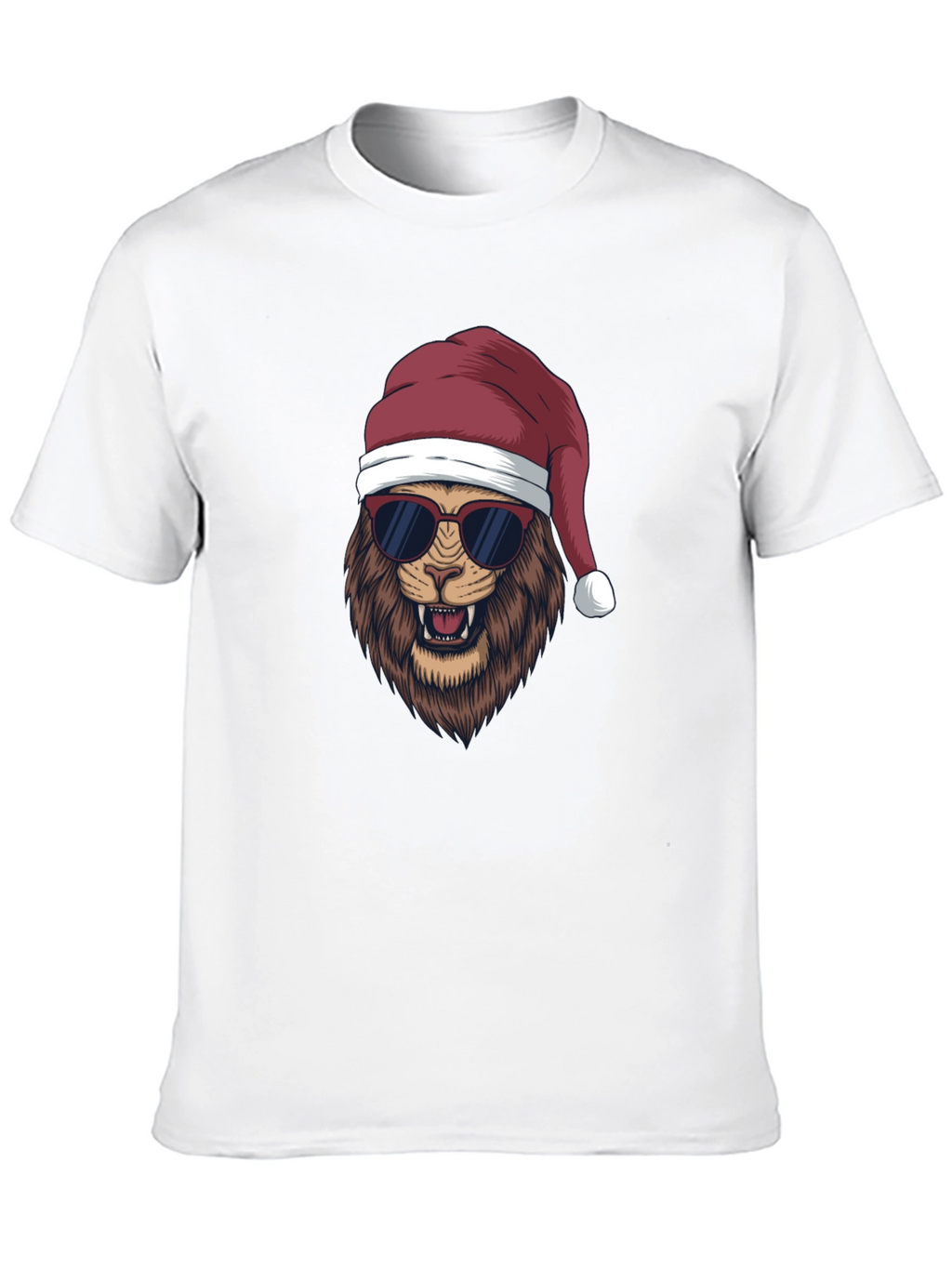 Cool Lion Christmas T-Shirt - Holiday Style