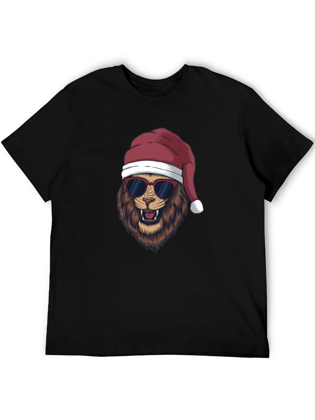 Cool Lion Christmas T-Shirt - Holiday Style
