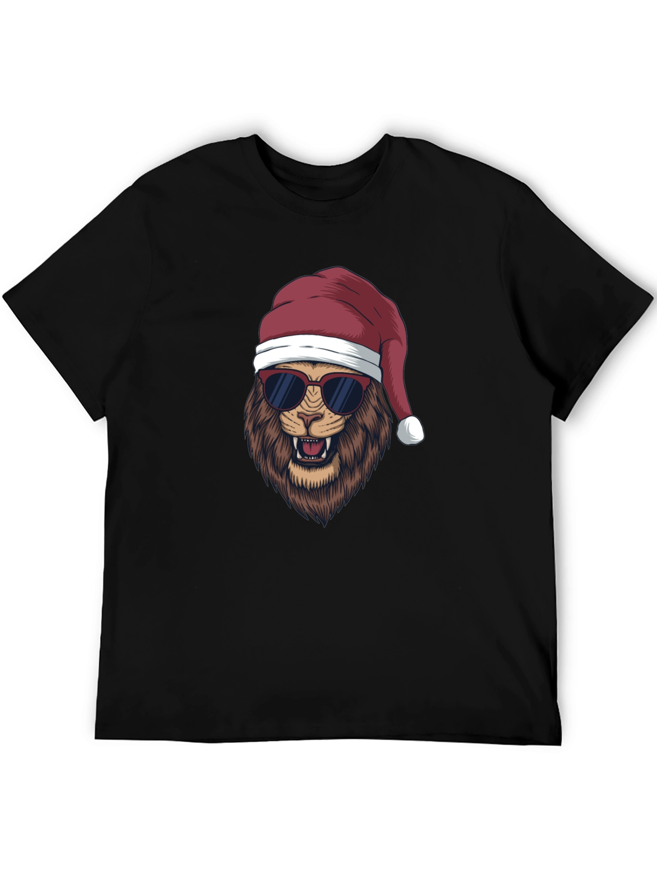 Cool Lion Christmas T-Shirt - Holiday Style