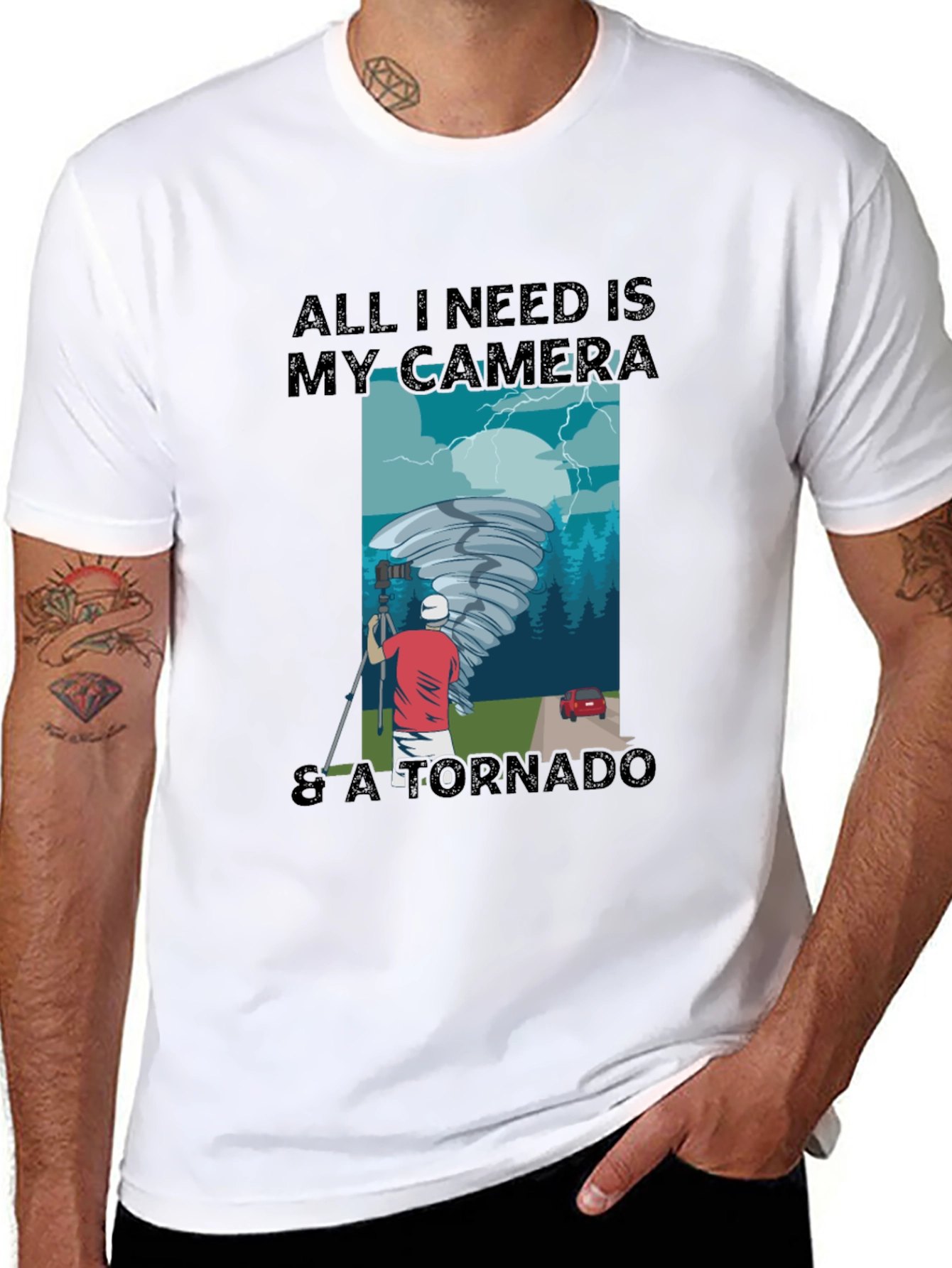 Photographer Tornado Chaser Graphic Tee