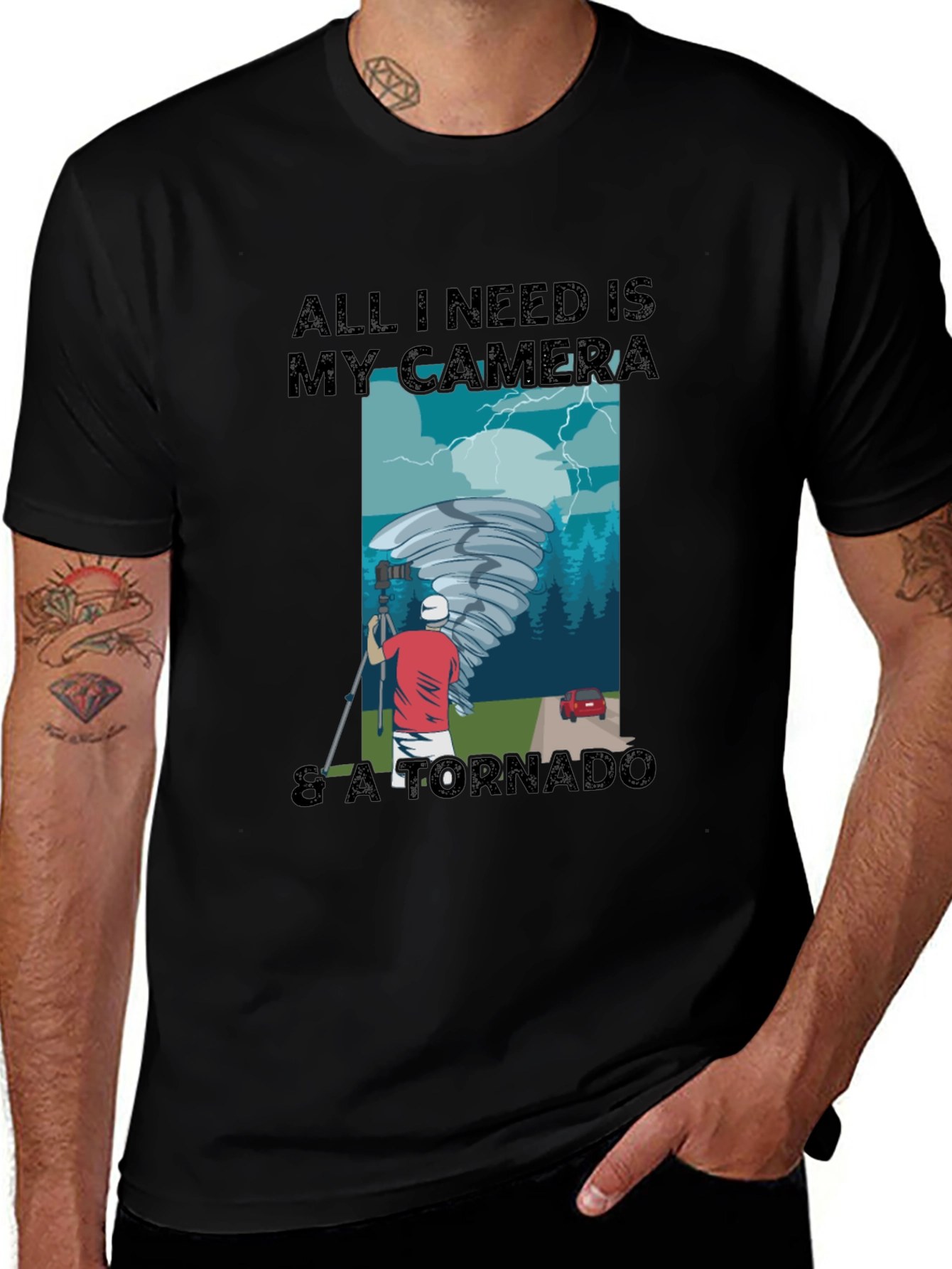 Photographer Tornado Chaser Graphic Tee