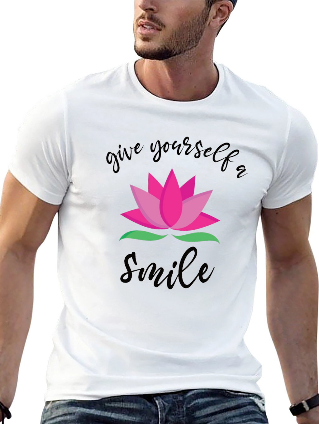 Lotus Flower T-Shirt - Give Yourself a Smile
