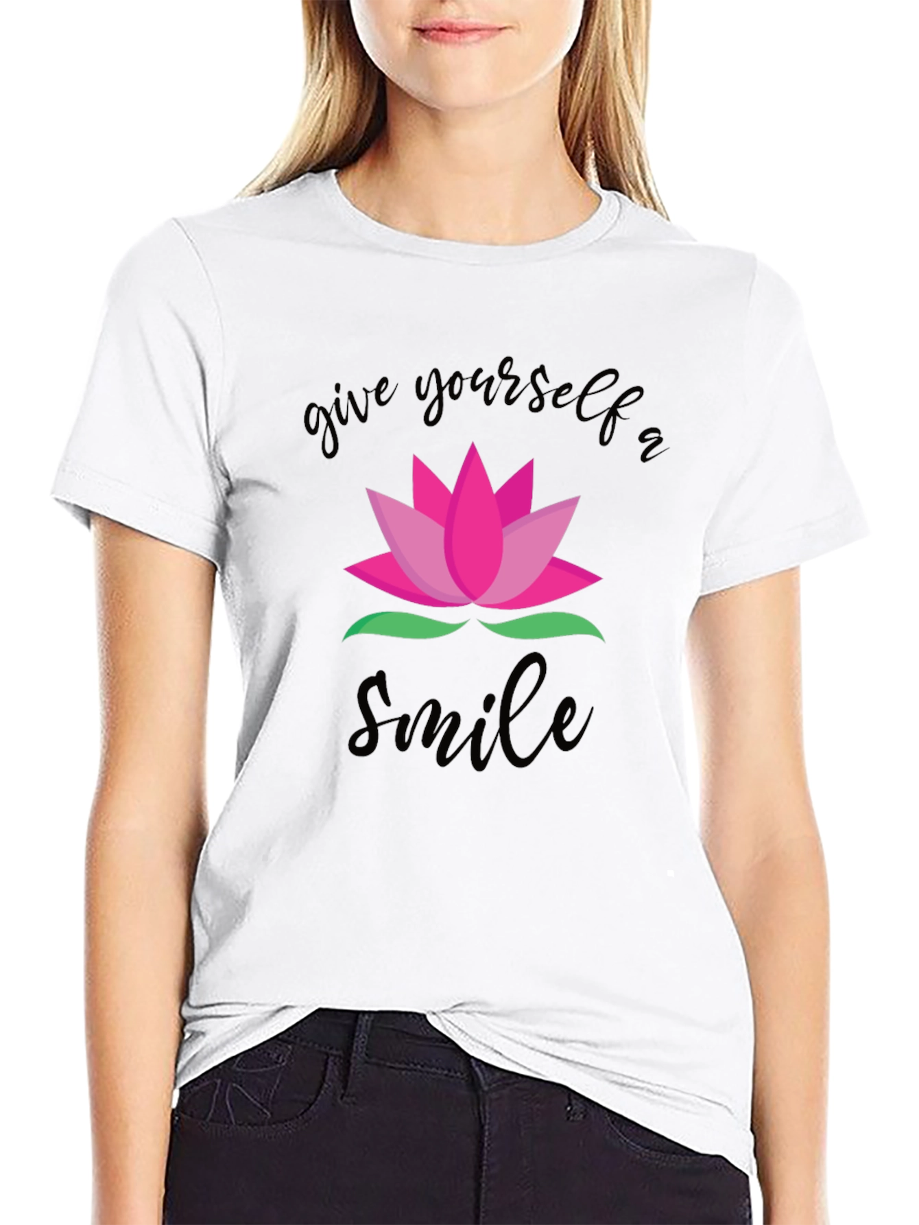 Lotus Flower T-Shirt - Give Yourself a Smile