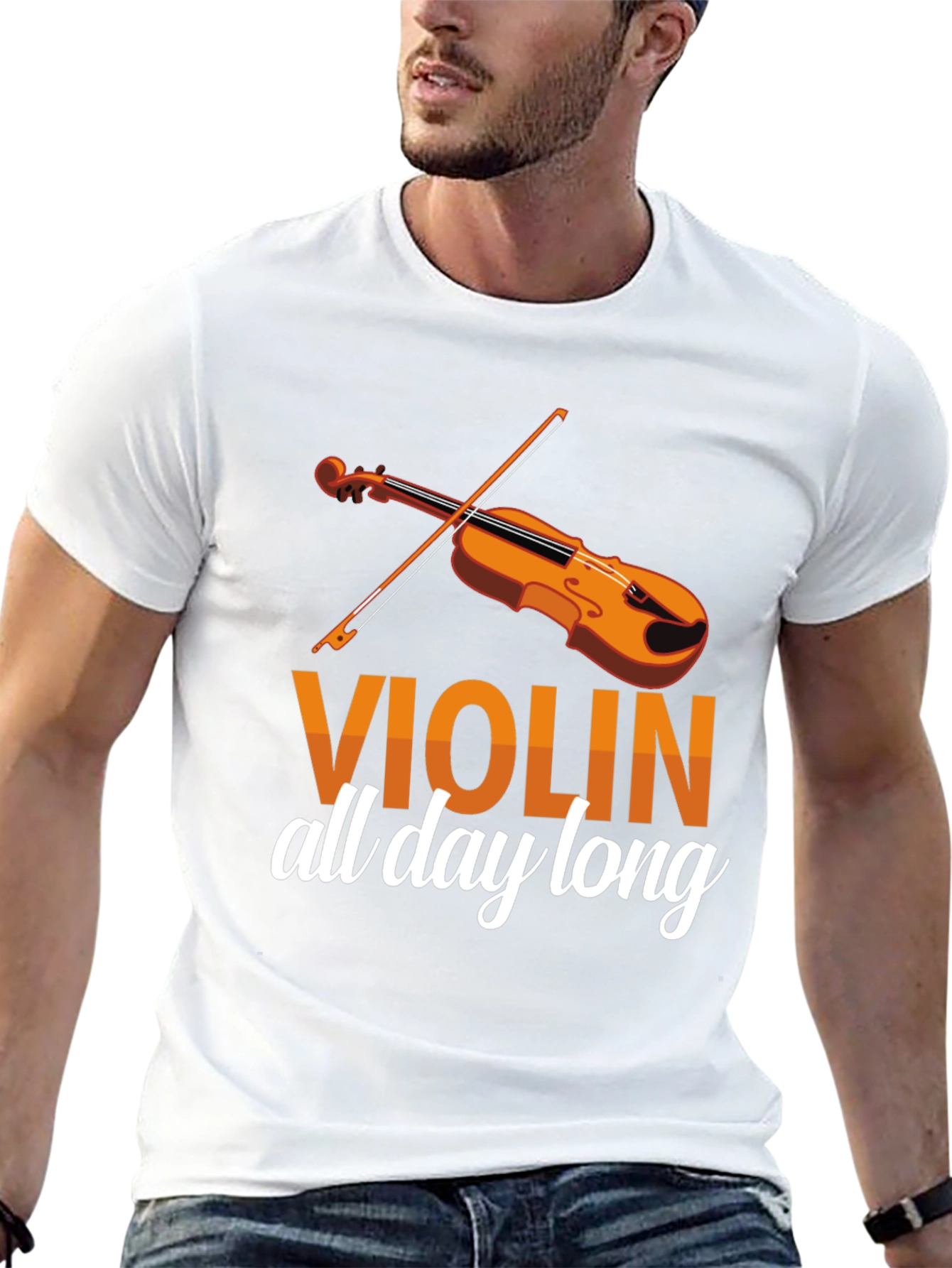 Violin All Day Long Graphic T-Shirt