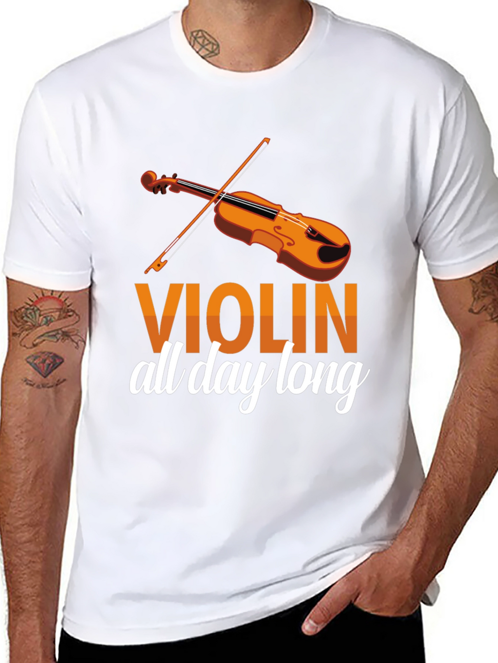 Violin All Day Long Graphic T-Shirt