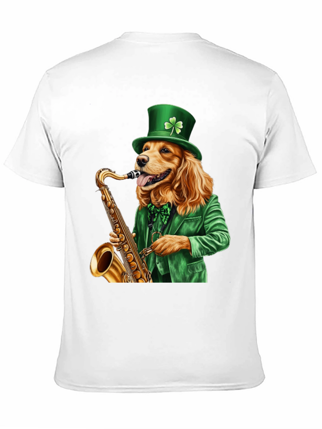 Dog Saxophone St Patricks Day T-Shirt