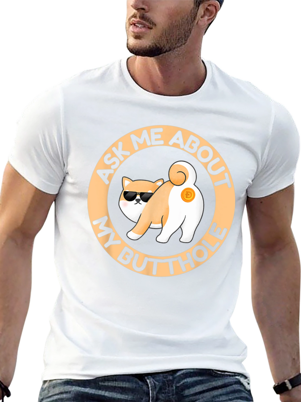Funny Doge Crypto Butt T-Shirt