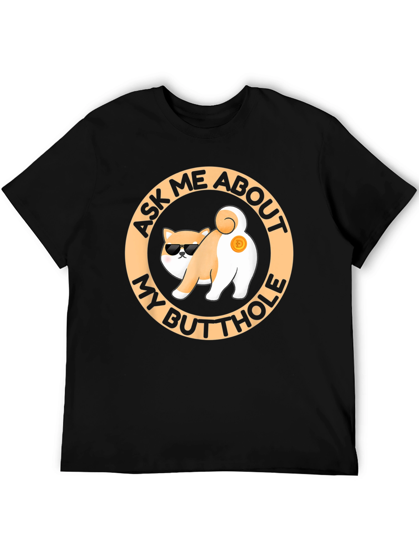 Funny Doge Crypto Butt T-Shirt