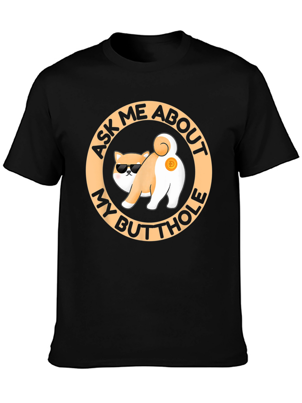 Funny Doge Crypto Butt T-Shirt
