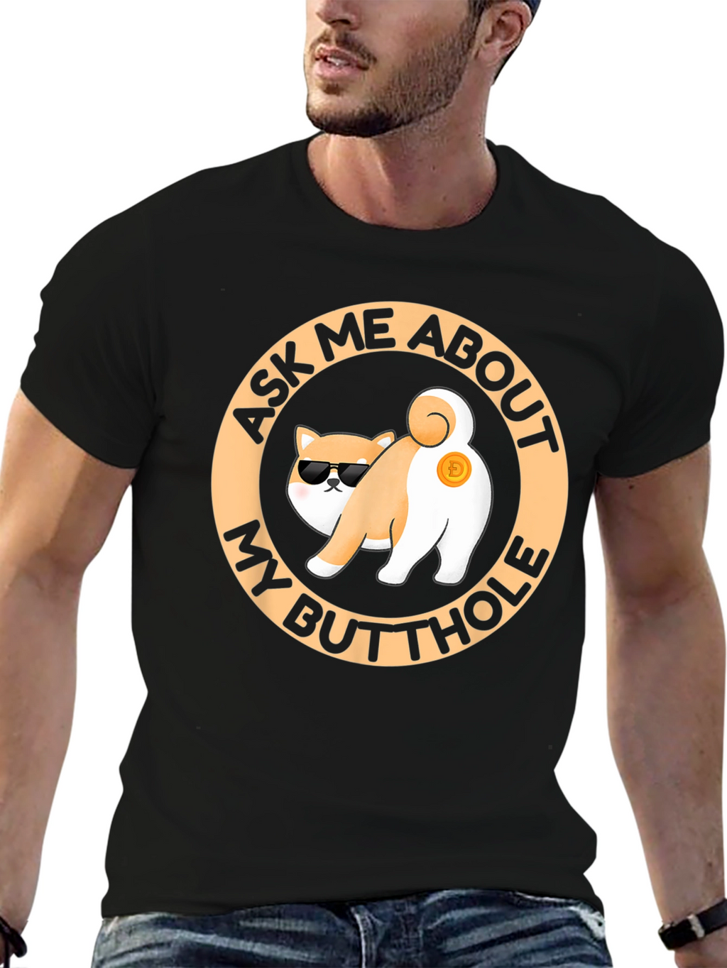 Funny Doge Crypto Butt T-Shirt