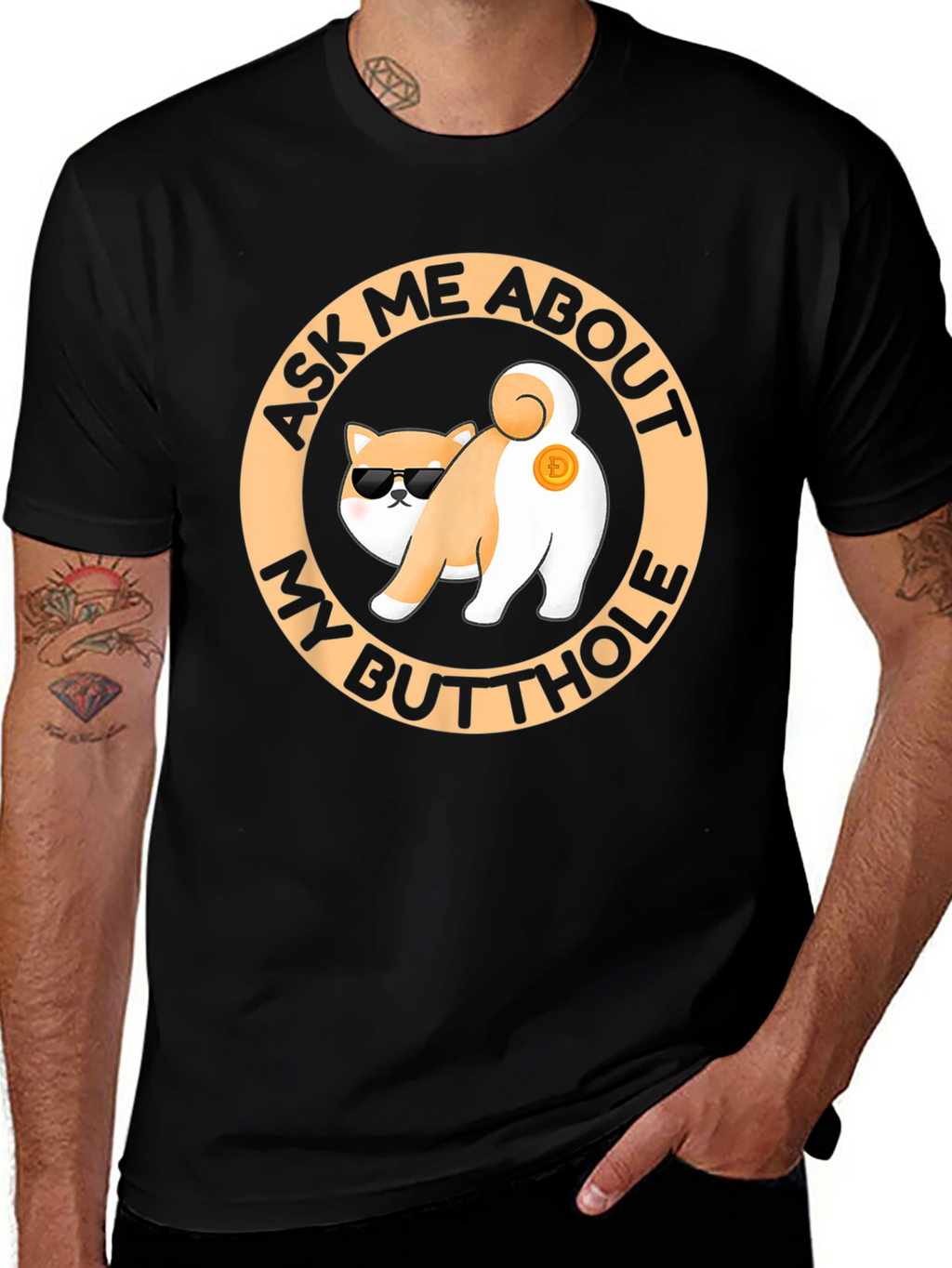 Funny Doge Crypto Butt T-Shirt