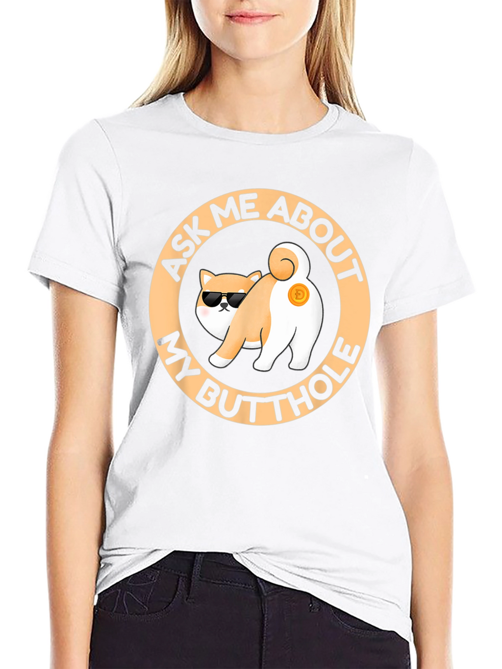 Funny Doge Crypto Butt T-Shirt