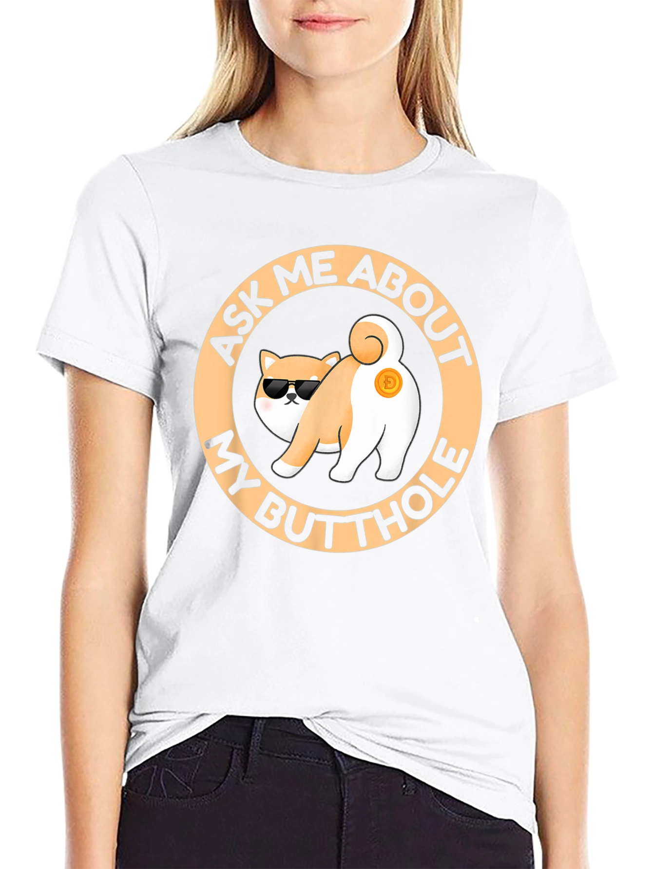 Funny Doge Crypto Butt T-Shirt