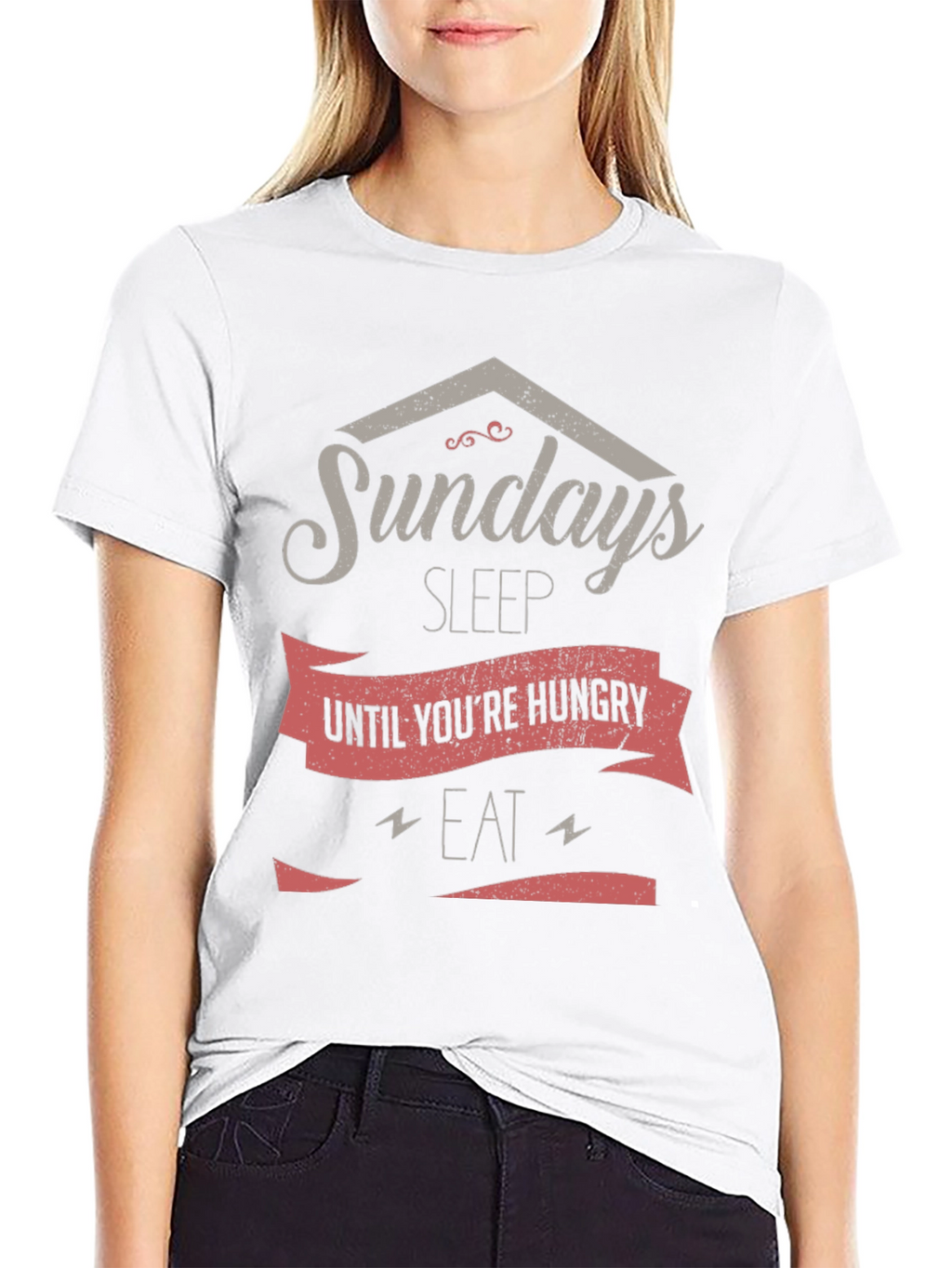 Sundays Sleep Until Youre Hungry Mens T-Shirt